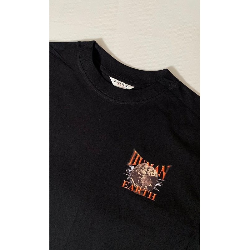 t-shirt human earth black 'dapper dignity'