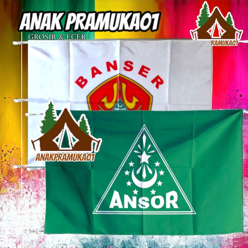 Bendera banser dan bendera ansor 55x75cm