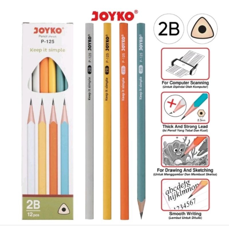 PENSIL PASTEL JOYKO 2B PERPCS