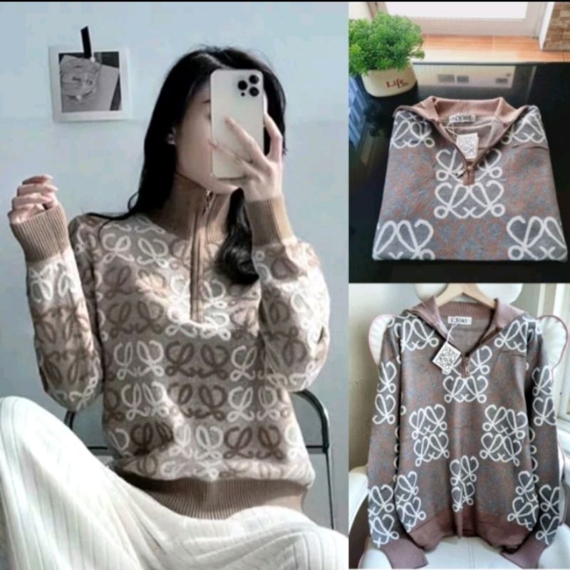 SWETER RAJUTT TURTLE ZIPERR PREMIUM IMPORT