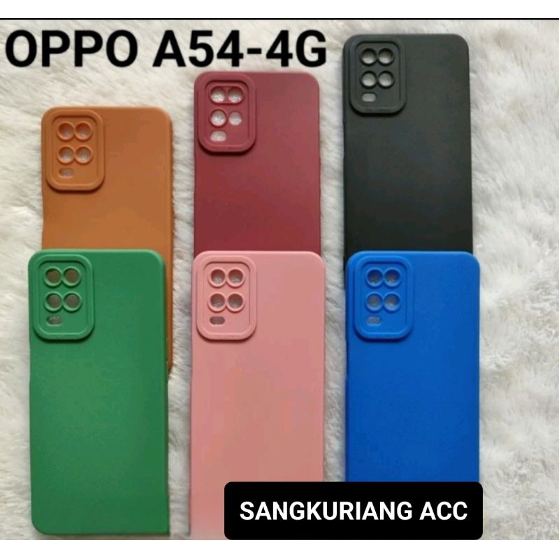 Softcase Pro Camera OPPO A54 Case Silikon Macaron