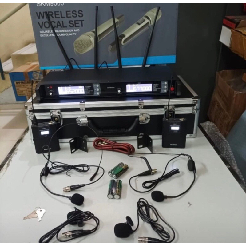 mic wireless senheiser skm 9000 plus koper jepit henset