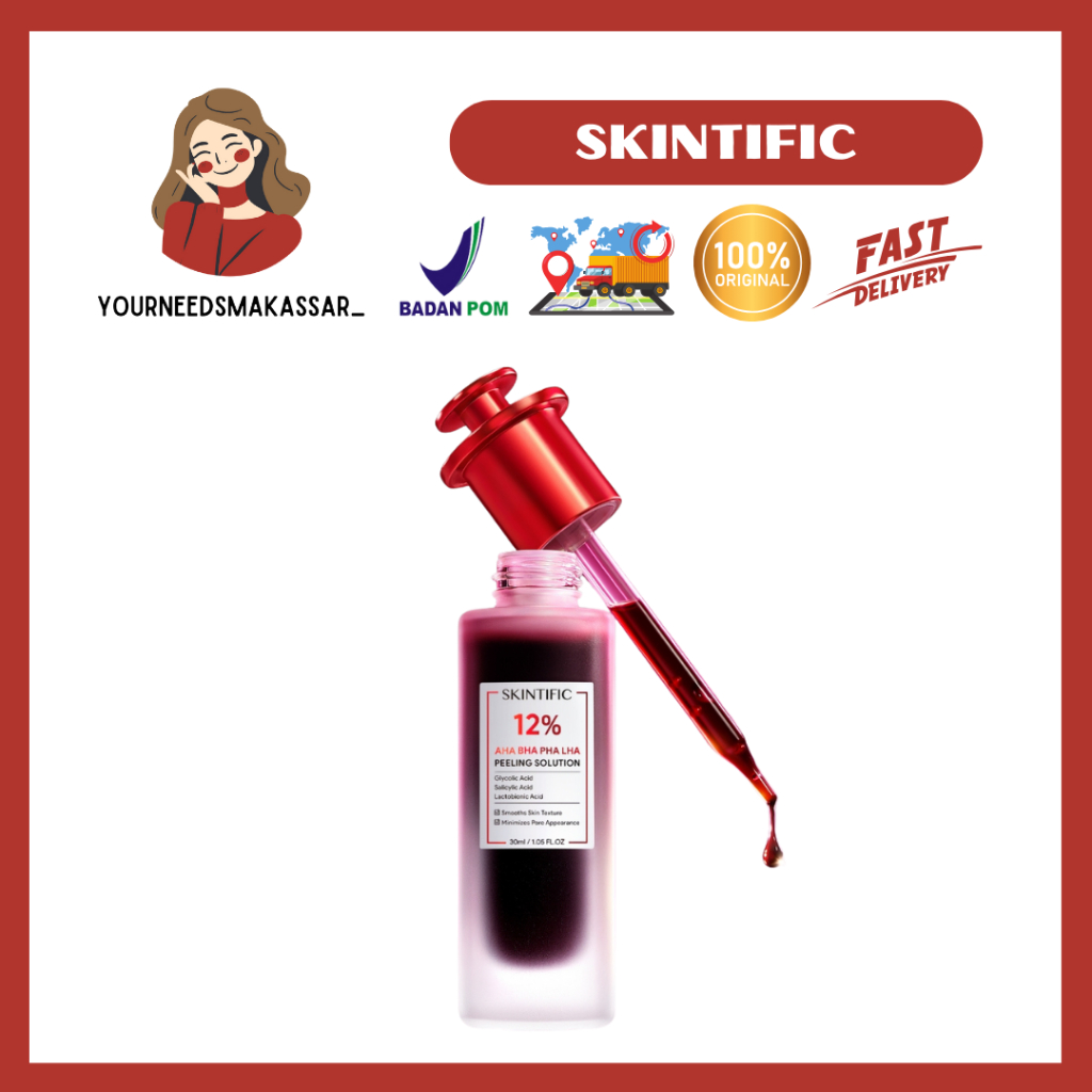 SKINTIFIC 12% AHA BHA PHA LHA Peeling Solution