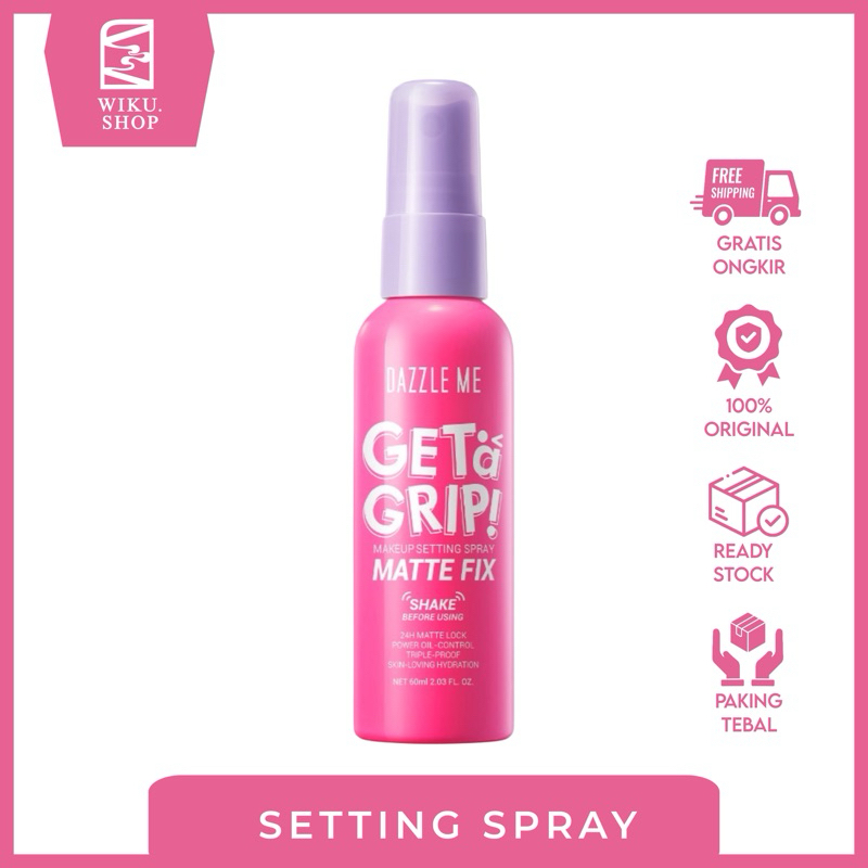 [READY] DAZZLE ME get a grip! matte fix SETTING SPRAY makeup lock