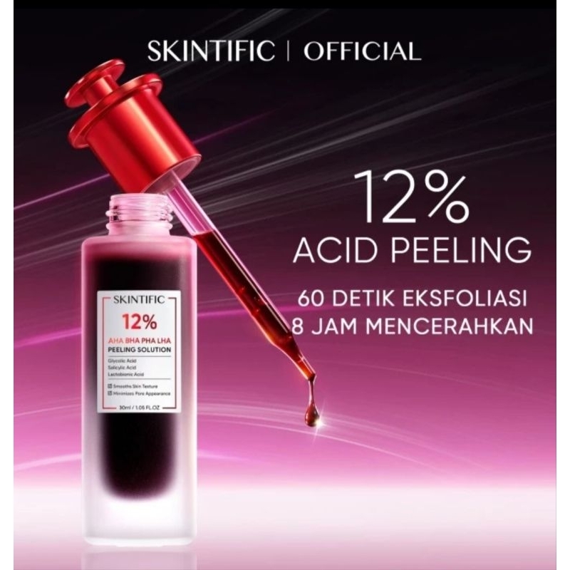 SKINTIFIC 12% AHA BHA PHA LHA Peeling Solution