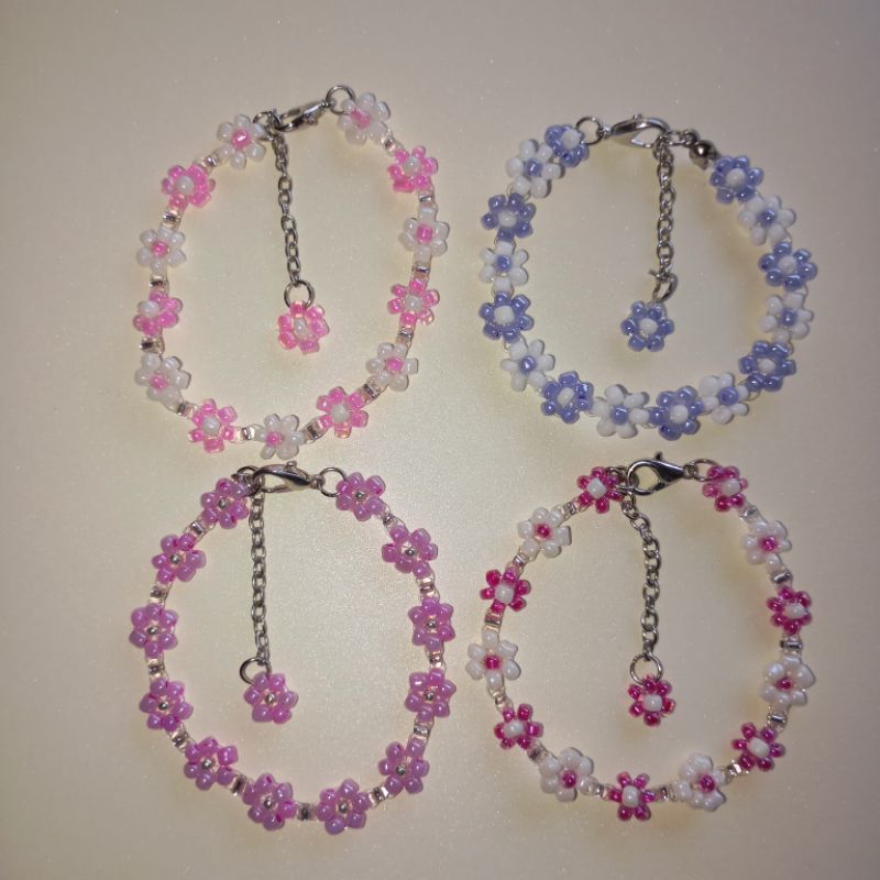 gelang manik bunga daisy