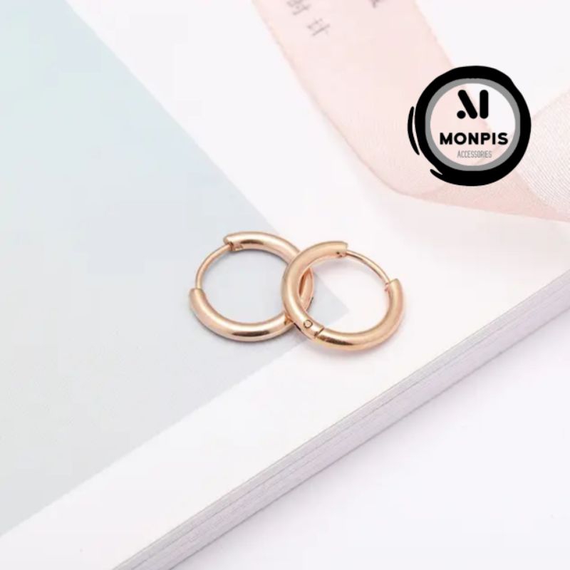 Anting pria Anting gold Anting wanita Anting titanium Anting korea Anting bulat Anting ring
