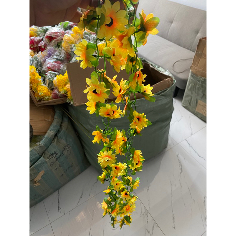 bunga matahari rambat 72 bunga artificial murah