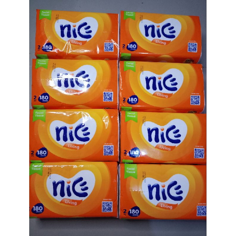 Tissue Nice 180 sheet 2 play paket 10 pack