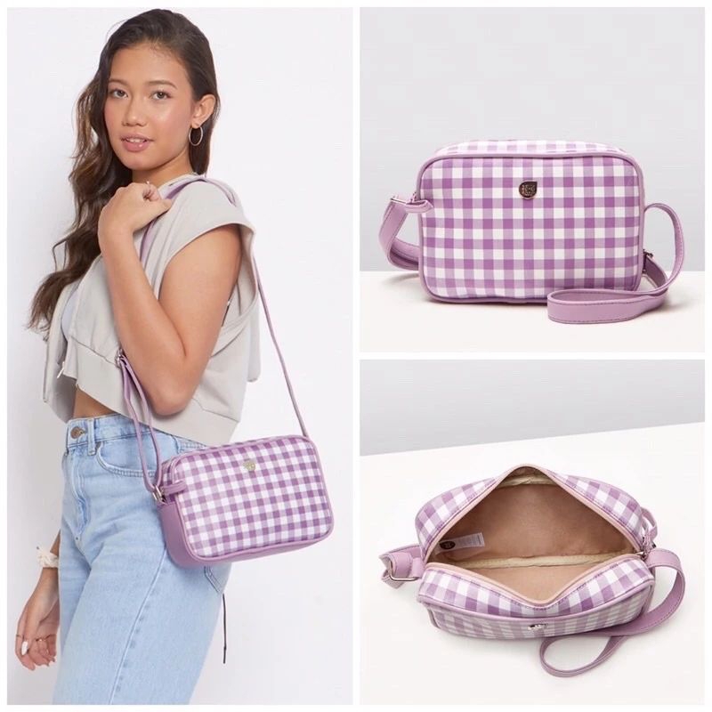 TAS KLARA GINGHAM SLINGLILAC