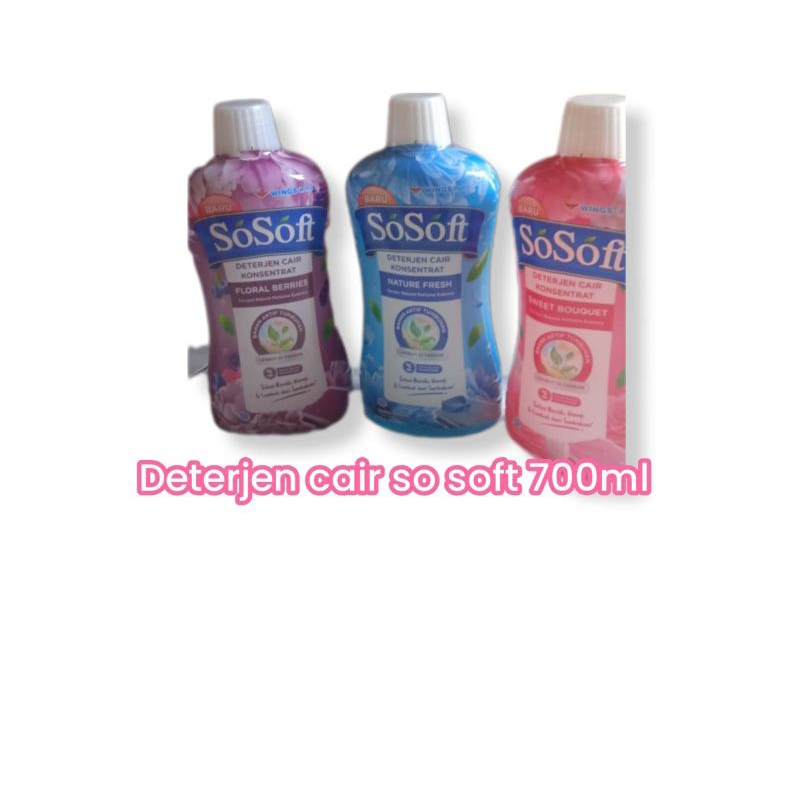 so soft deterjen cair konsentrat botol 700 ml