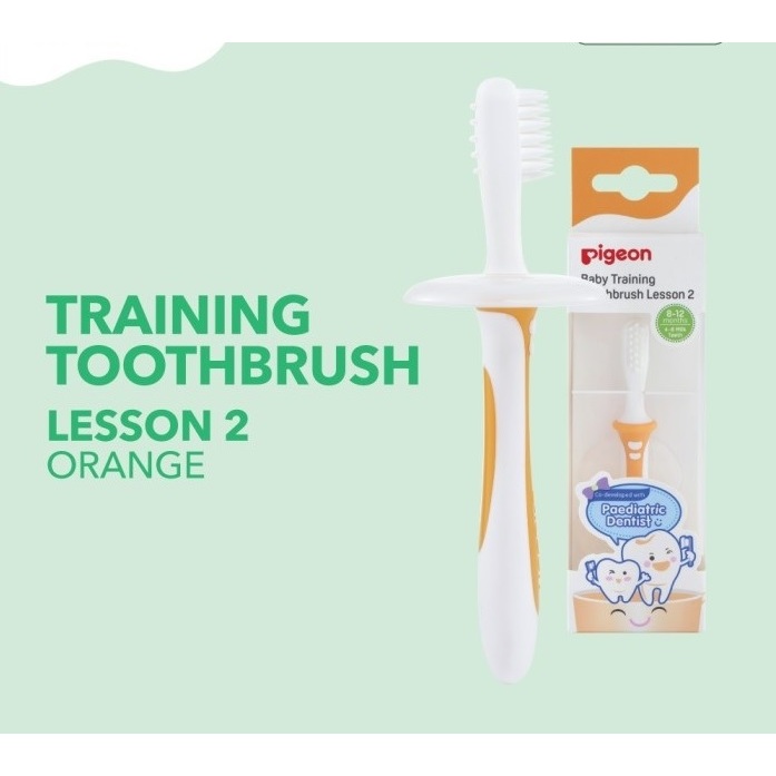 PIGEON Training Toothbrush Lesson 2 Orange