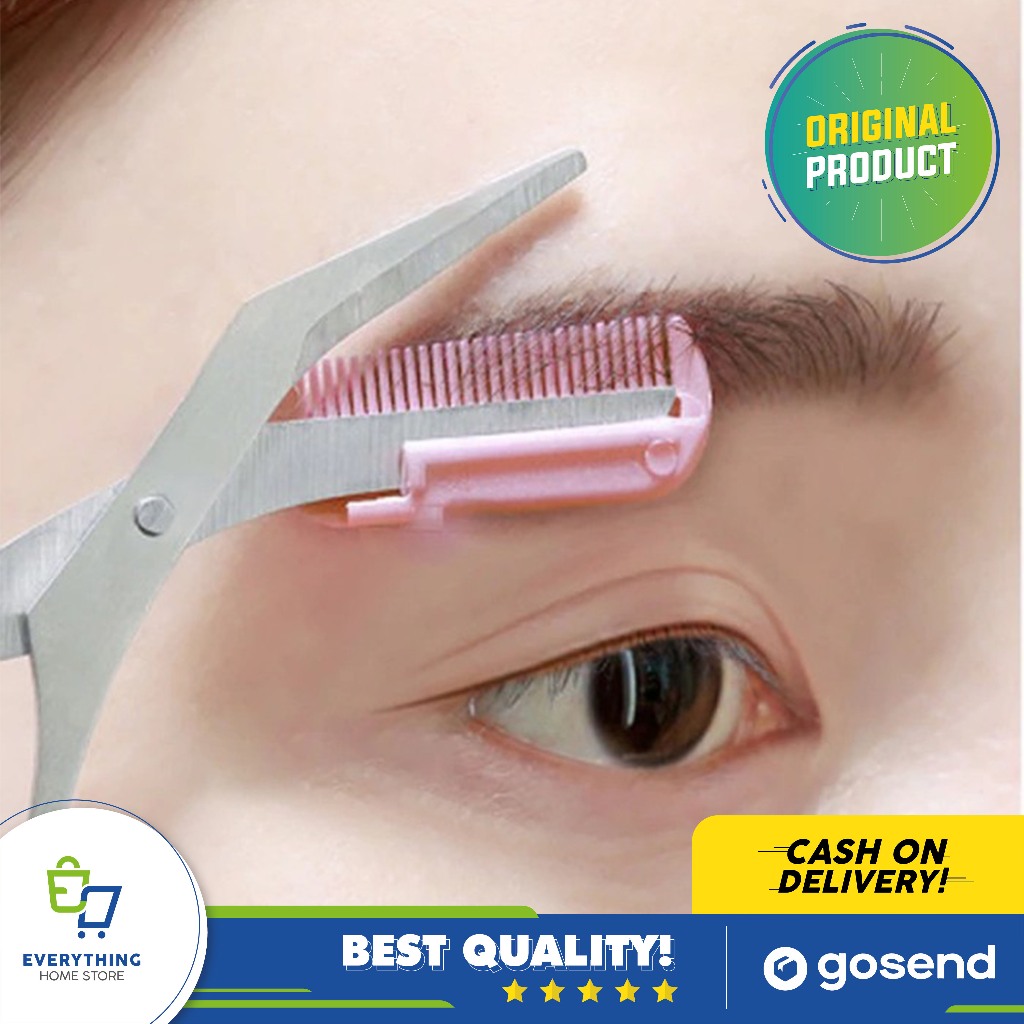 Eyebrow Scissors With Comb (Beli 1 Gratis 2 / Dapat 3pcs) EHS