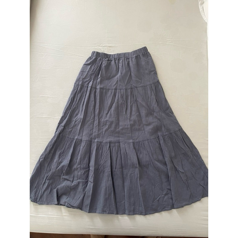 dusty blue skirt