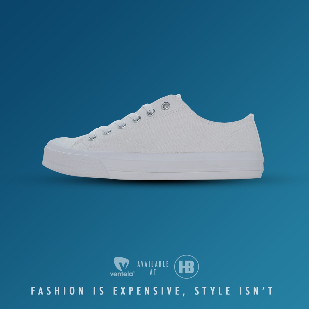 Sepatu Sneakers Ventela Basic Low White [Original 100%]