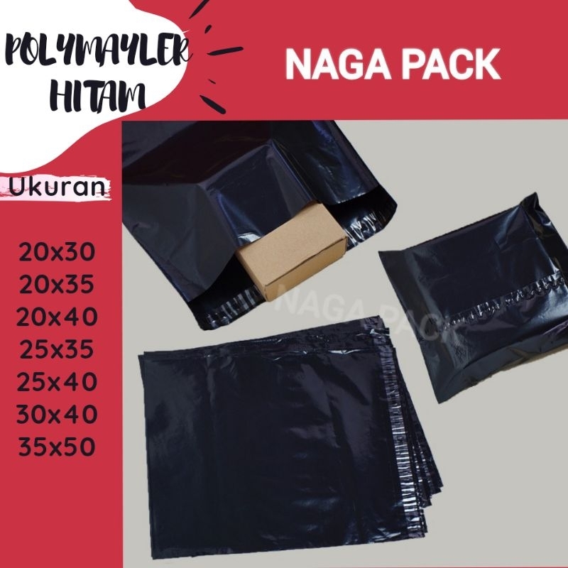 Polymailer Hitam Glossy