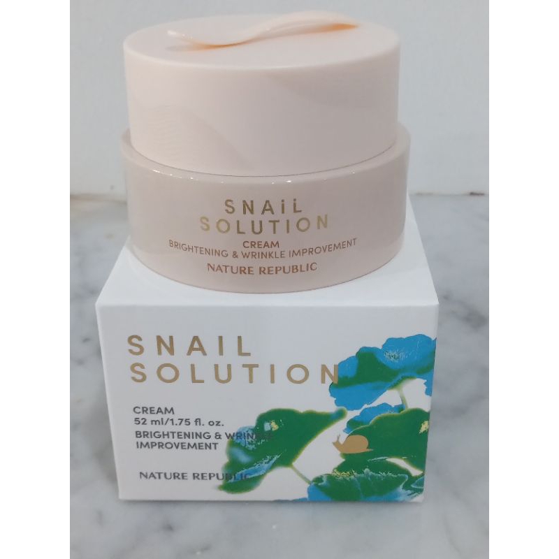 NATURE REPUBLIC Snail Solution Face Cream Size 52ml RENEW PACKAGING