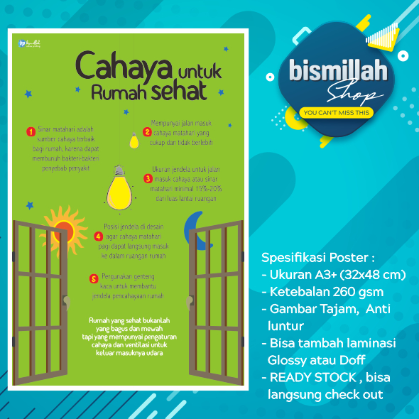 Poster CAHAYA rumah sehat
