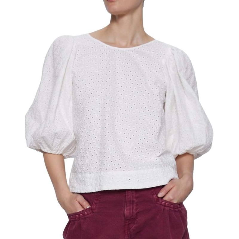 Zara cutwork embroidery blouse