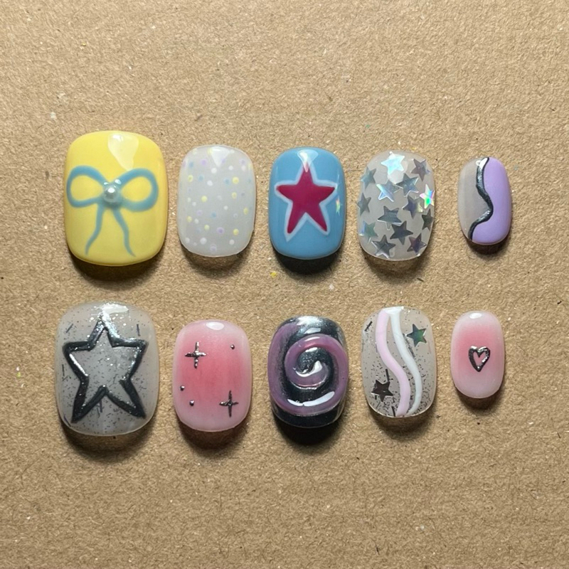 3D Korean Press On Nails