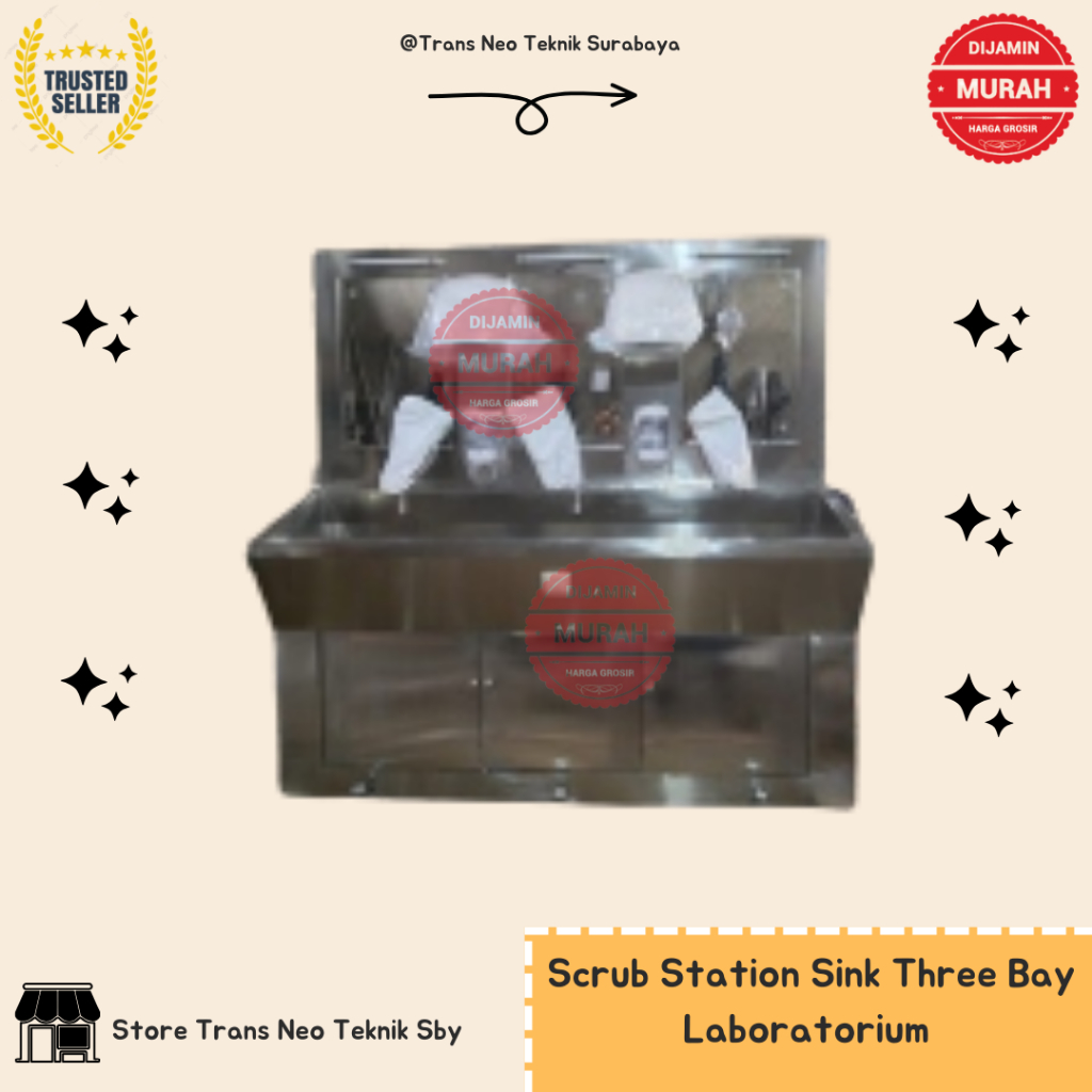 Scrub Station Sink Three Bay Laboratorium