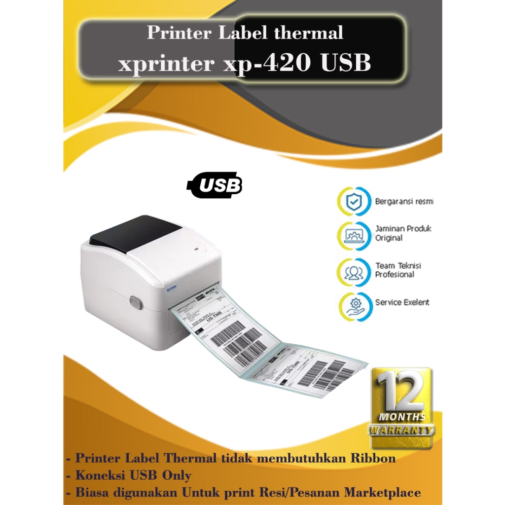 Printer Label Thermal iware xprinter xp-420b