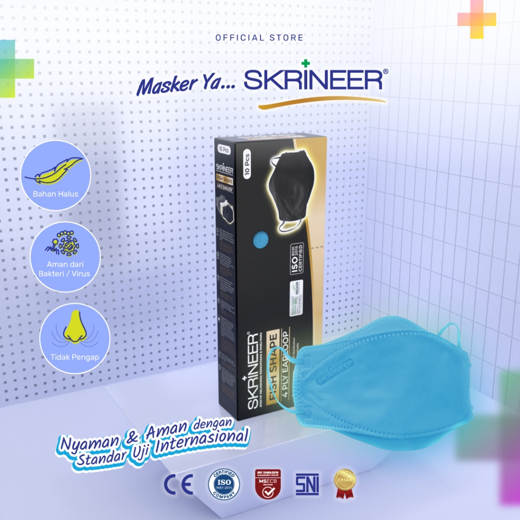 SKRINEER FISH SHAPE BLUE 10'S (BLUE)