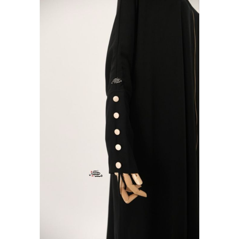 Abaya classic buttons gold