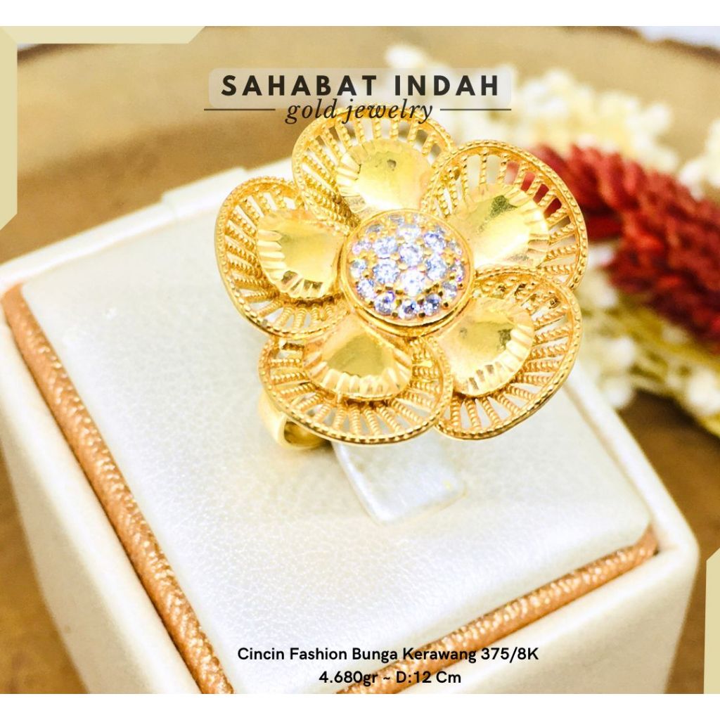 Cincin Emas Model Baru 375/8K