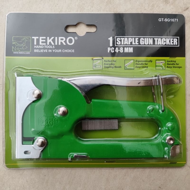 Tekiro Staple Steple Staples Steples Tembak Jok Gun Tacker 4-8mm