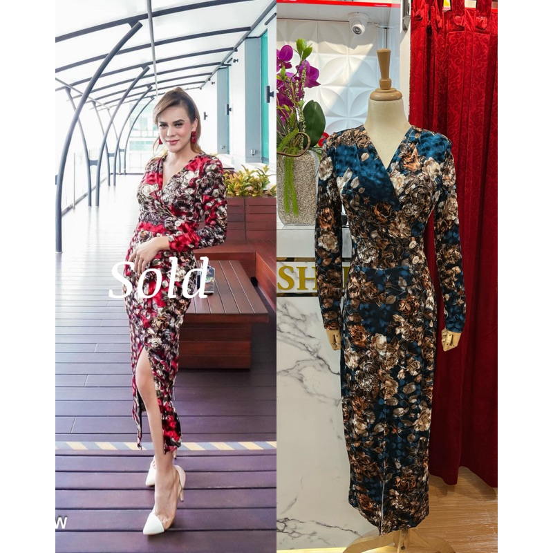 Longdress Bunga Bunga velvet