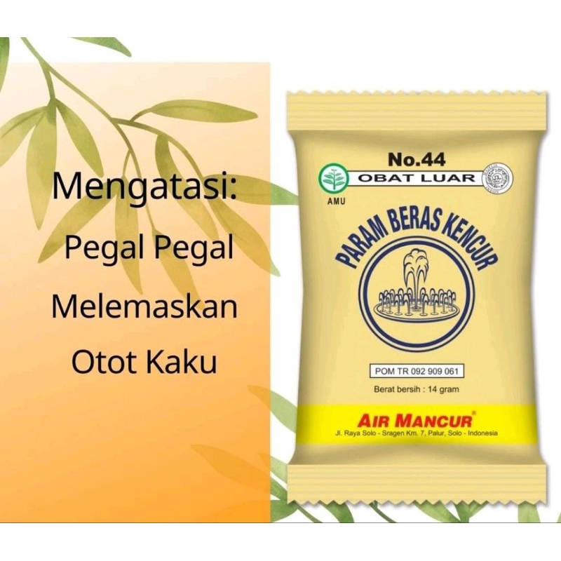 param beras kencur air mancur