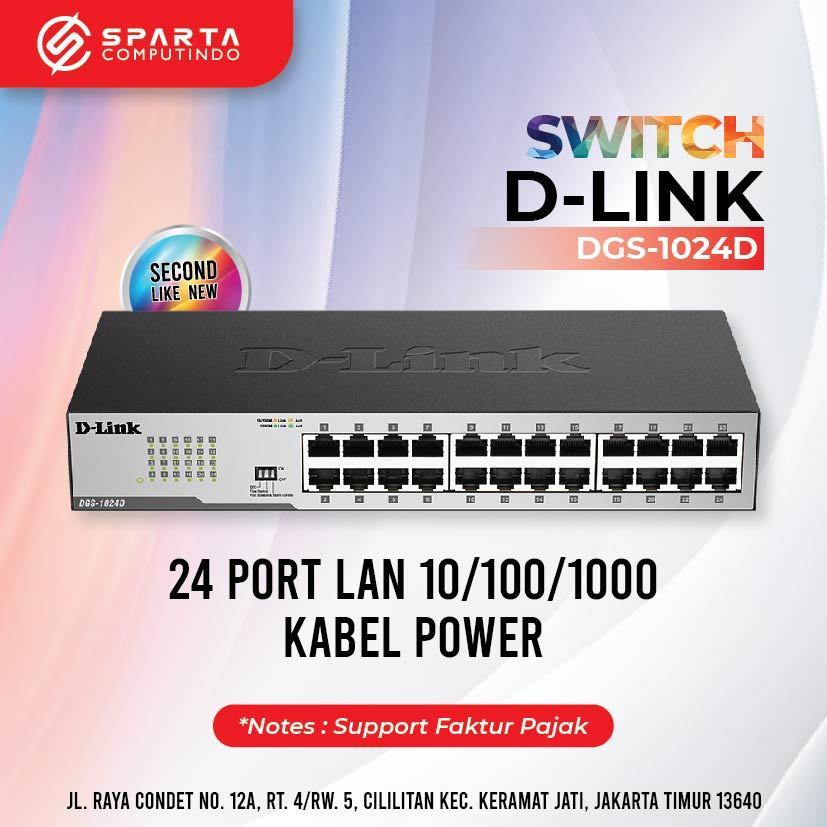Switch D-LINK DGS-1024D Gigabit Second Berkualitas