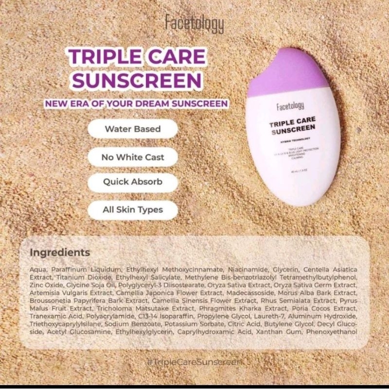 Facetologi TripleCare sunscreen Spf 40