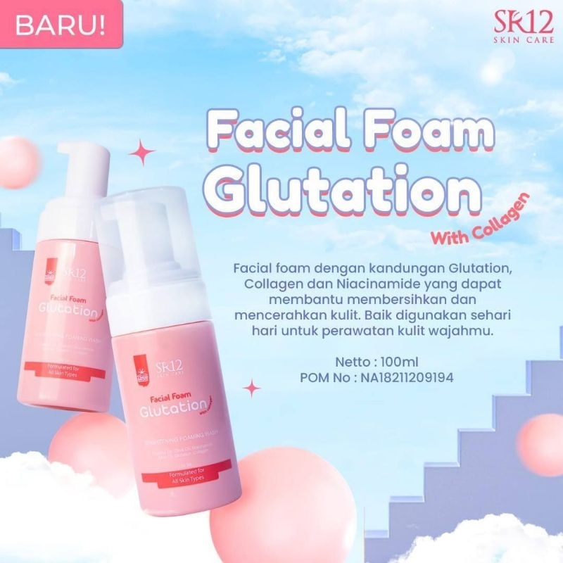 Facial Foam Glutation SR12 || 100ml || BPOM