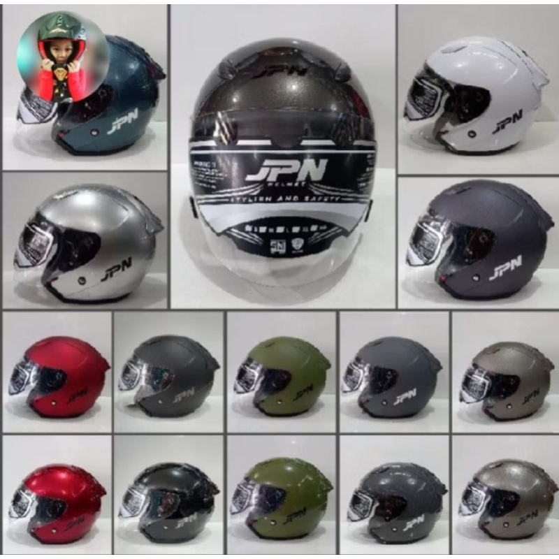 HELM HALF FACE JPN GALAXY SOLID SINGLE VISOR