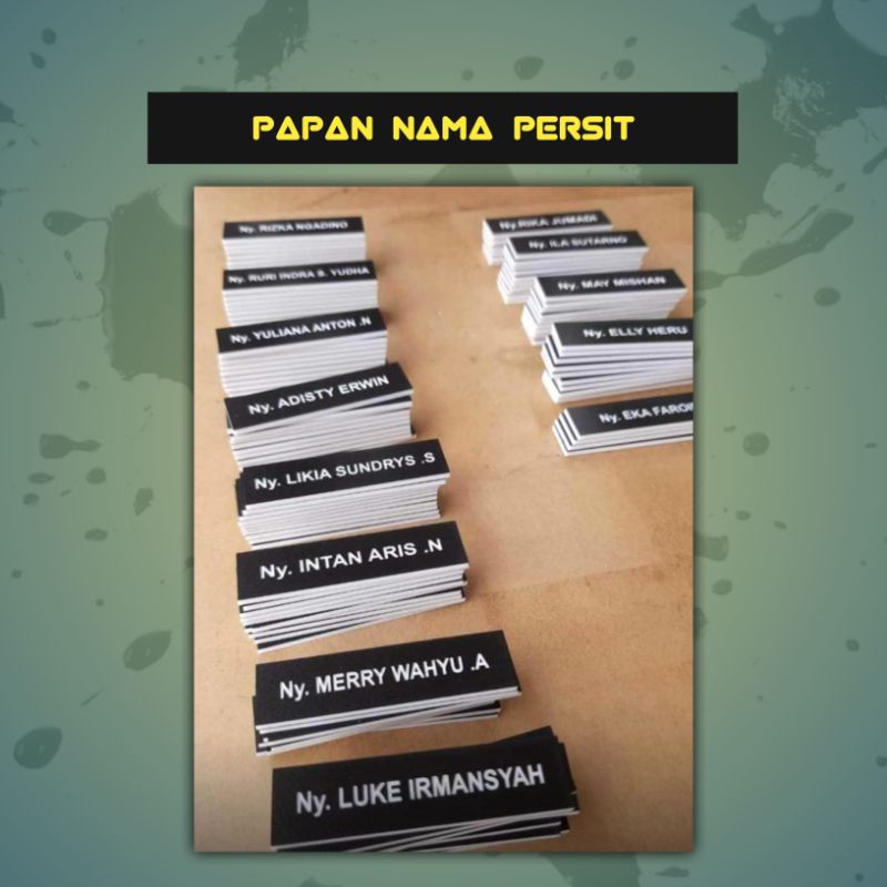 TERBARU ‼️NAME TAG PERSIT