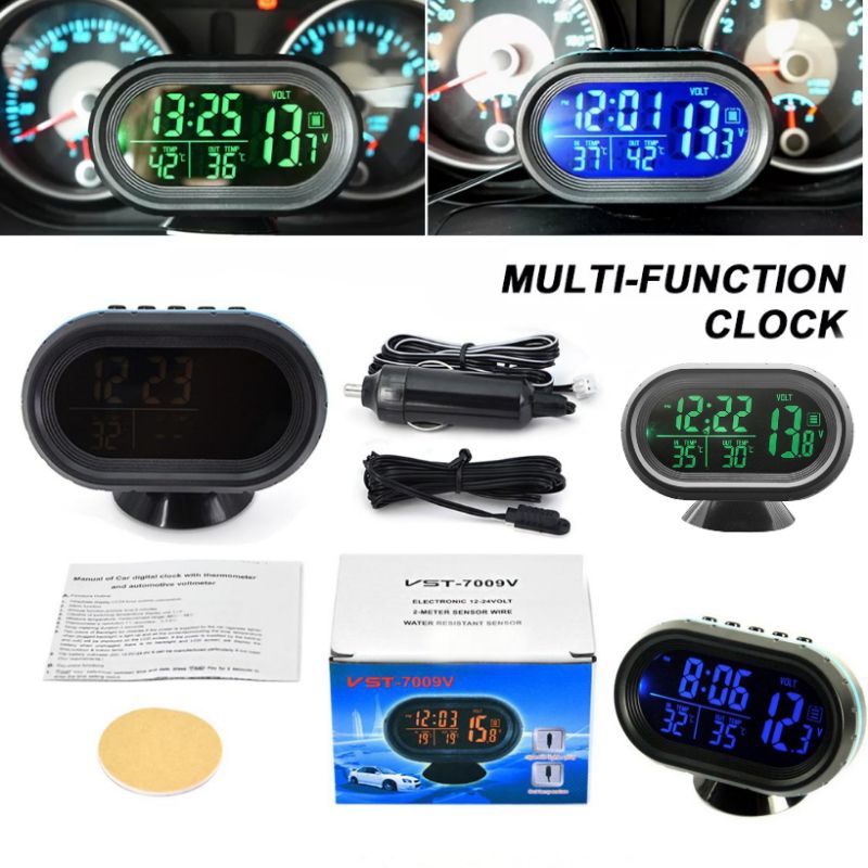 VST Voltmeter Digital Jam Suhu 2 Backlight 4in1
