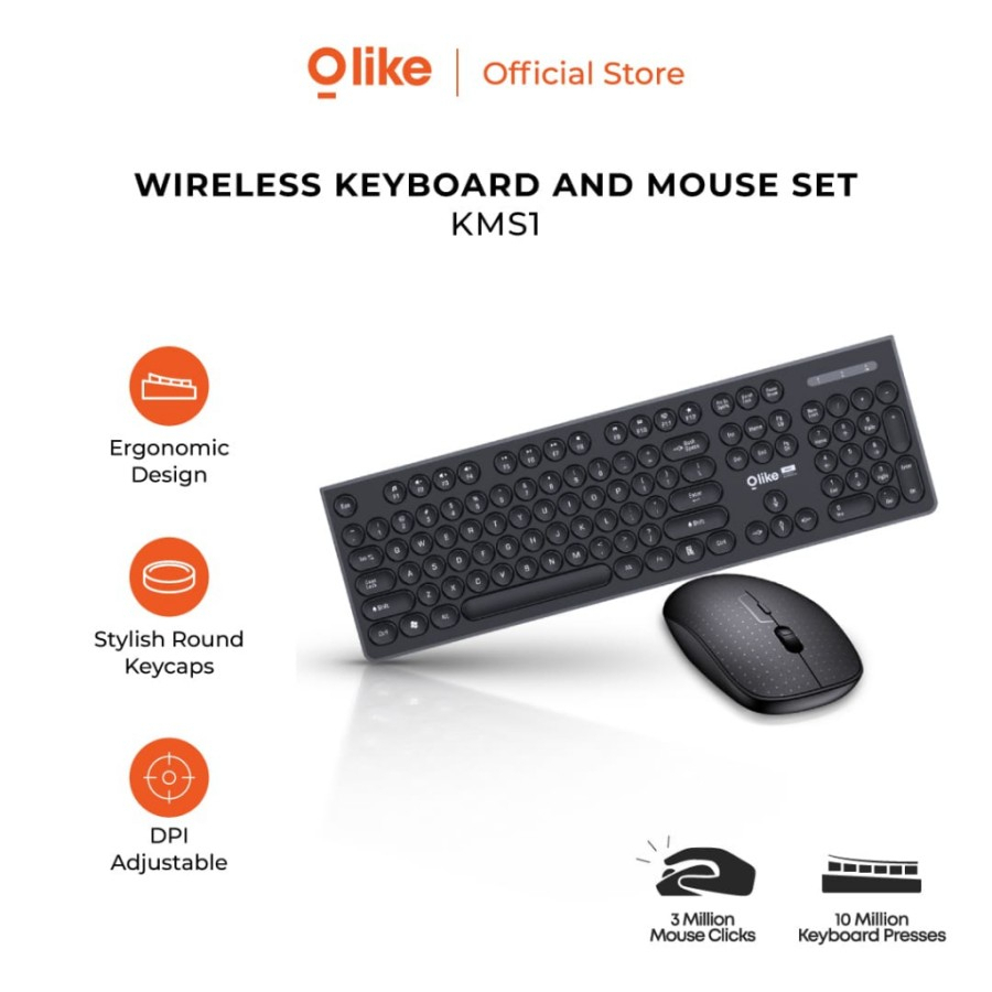 Keyboard Mouse Wireless Olike KMS1