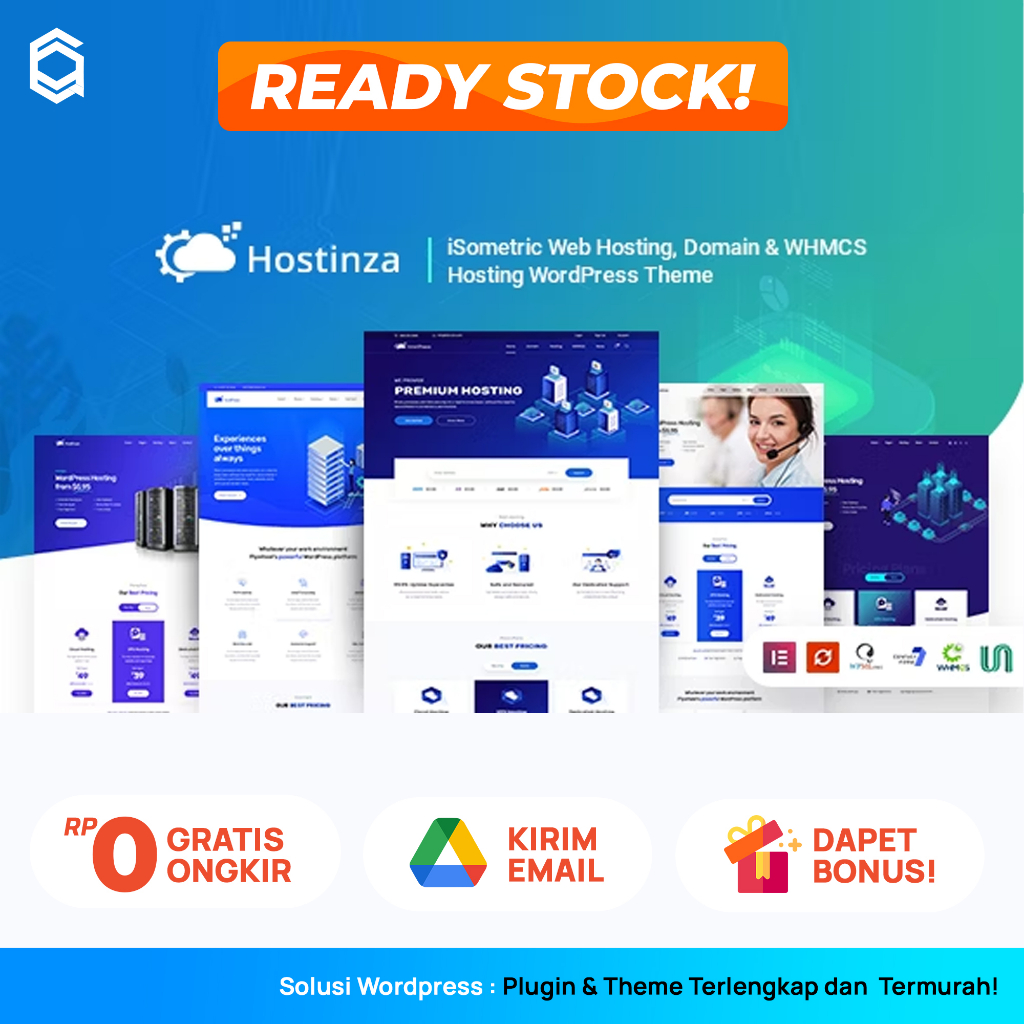 Hostinza Premium WordPress Theme WHMCS Web Hosting