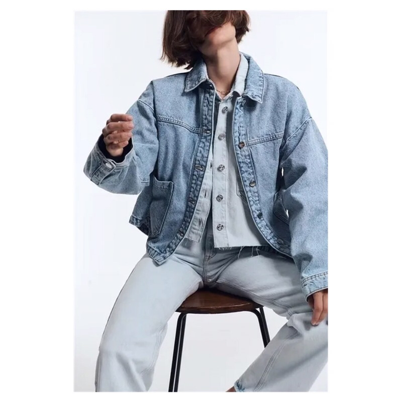 LMNGN - Blue Pocket Denim Jacket