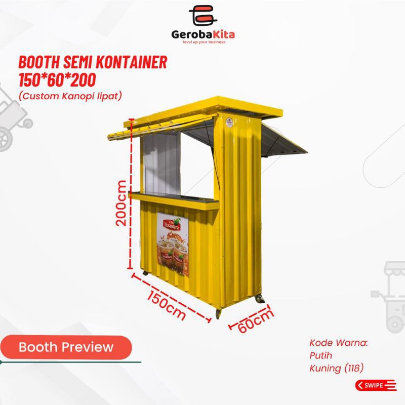 Booth Semi Kontainer/ gerobak murah