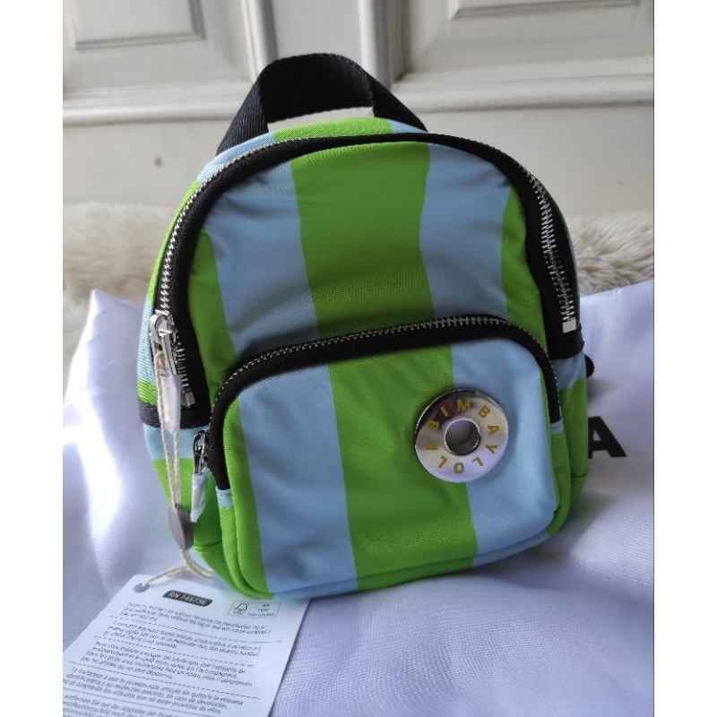 tas Backpack Bimba Mini Hijau Biru