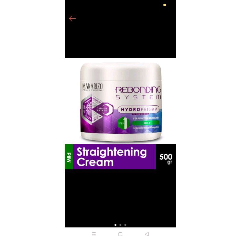 Makarizo Rebonding system Hydroprisma Mild 500gr