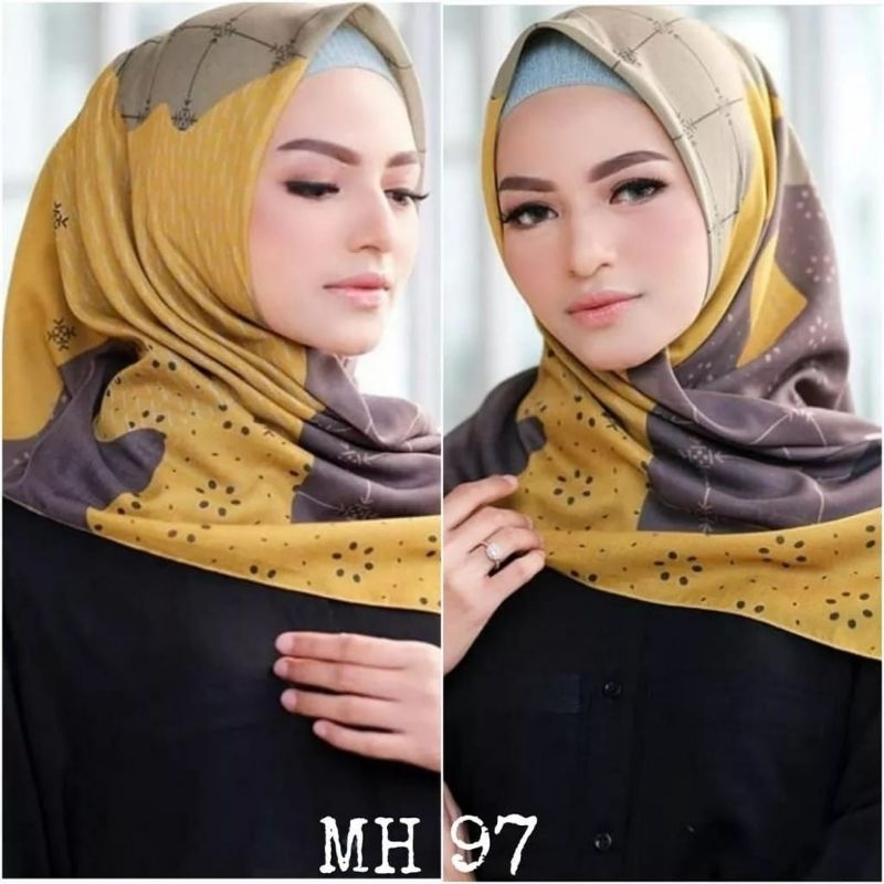 Jilbab Segi Empat Motif Lasercut