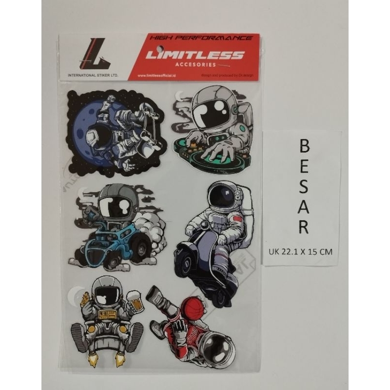 stiker super clear robot nasa