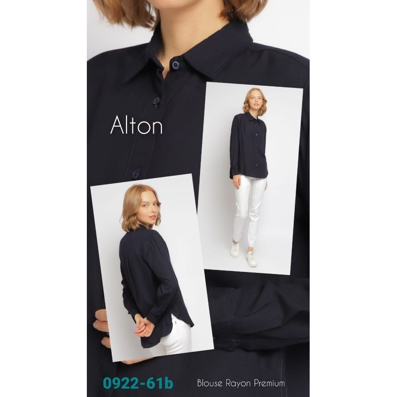 ALTON || Rayon Blouse Black