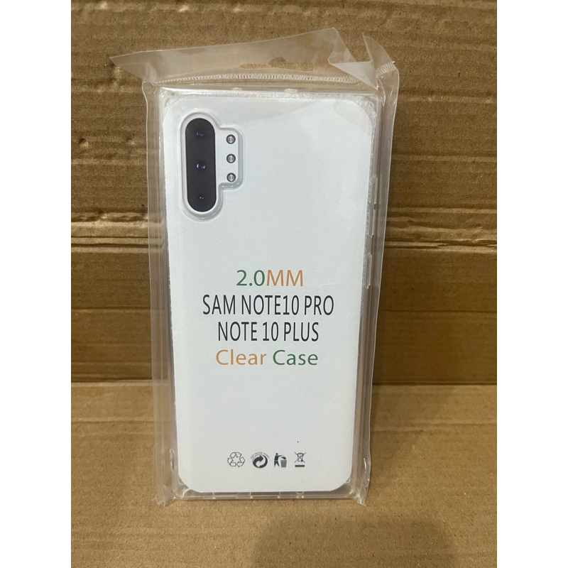 Silikon Bening Clear Case 2.0mm Sam Note 10 Plus / Note 10 Pro