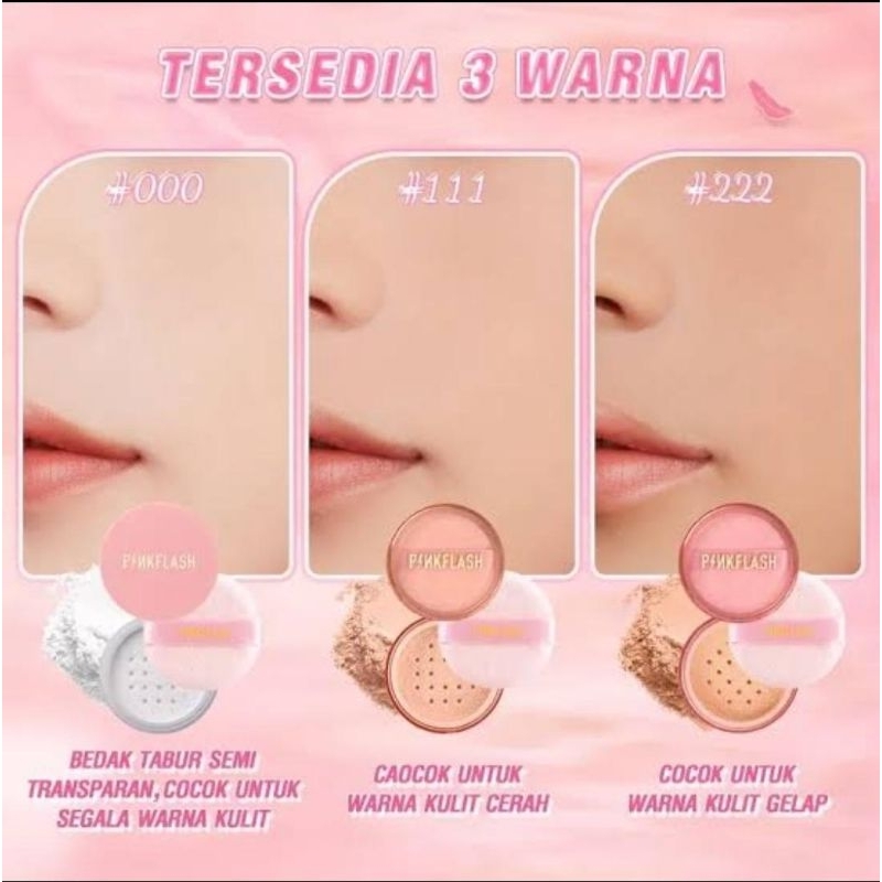 PINKFLASH LOOSE POWDER BEDAK TABUR
