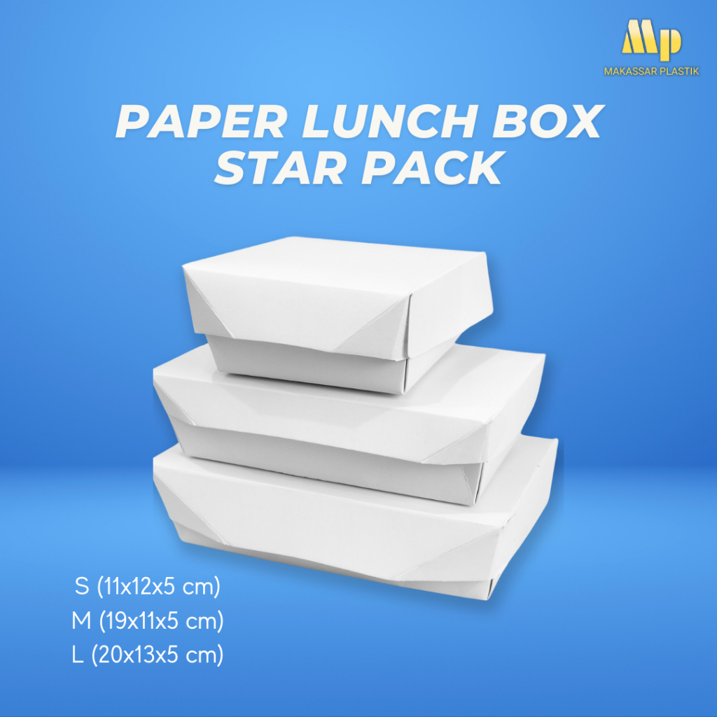 Lunch Box Star Pack Putih @50 Pcs